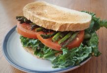 Grilled Asparagus and Tomato Sandwich