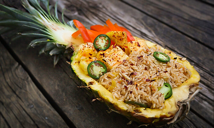 Jalapeno Pineapple Fried Rice Bowls