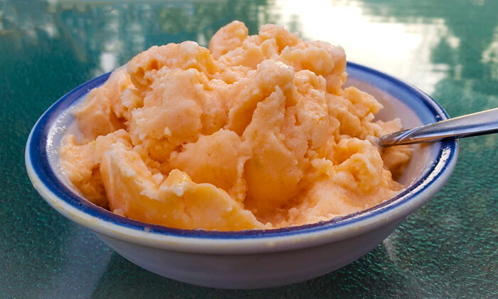 Simple Cantaloupe Melon Ice Cream (Dairy-Free!)