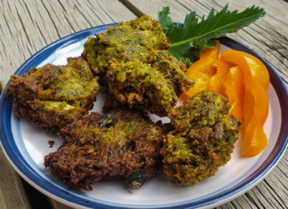 Fried Kale and Onion Vegetable Fritters