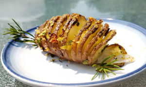 Vegan Hasselback Potatoes