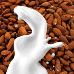 Almonds with a splash of plant-based milk