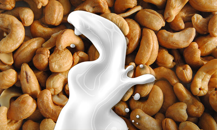 Cashews with a splash of plant-based milk