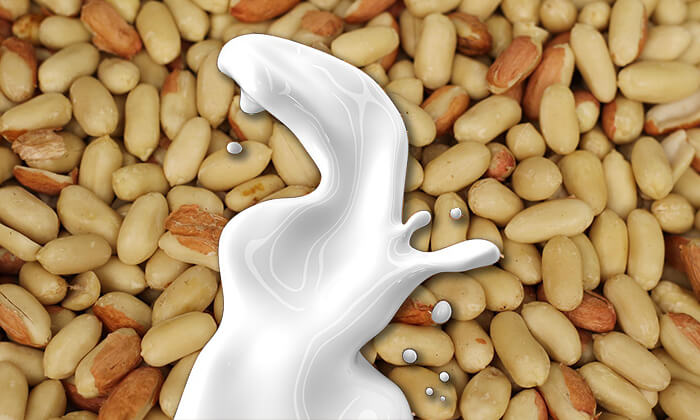 Peanuts with a splash of plant-based milk