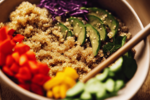 Vegan quinoa buddah bowl