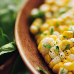 Grilled corn salad in a bowl